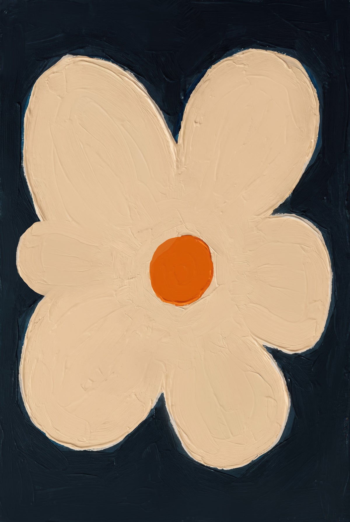 canvas-print-white-daisy-on-navy