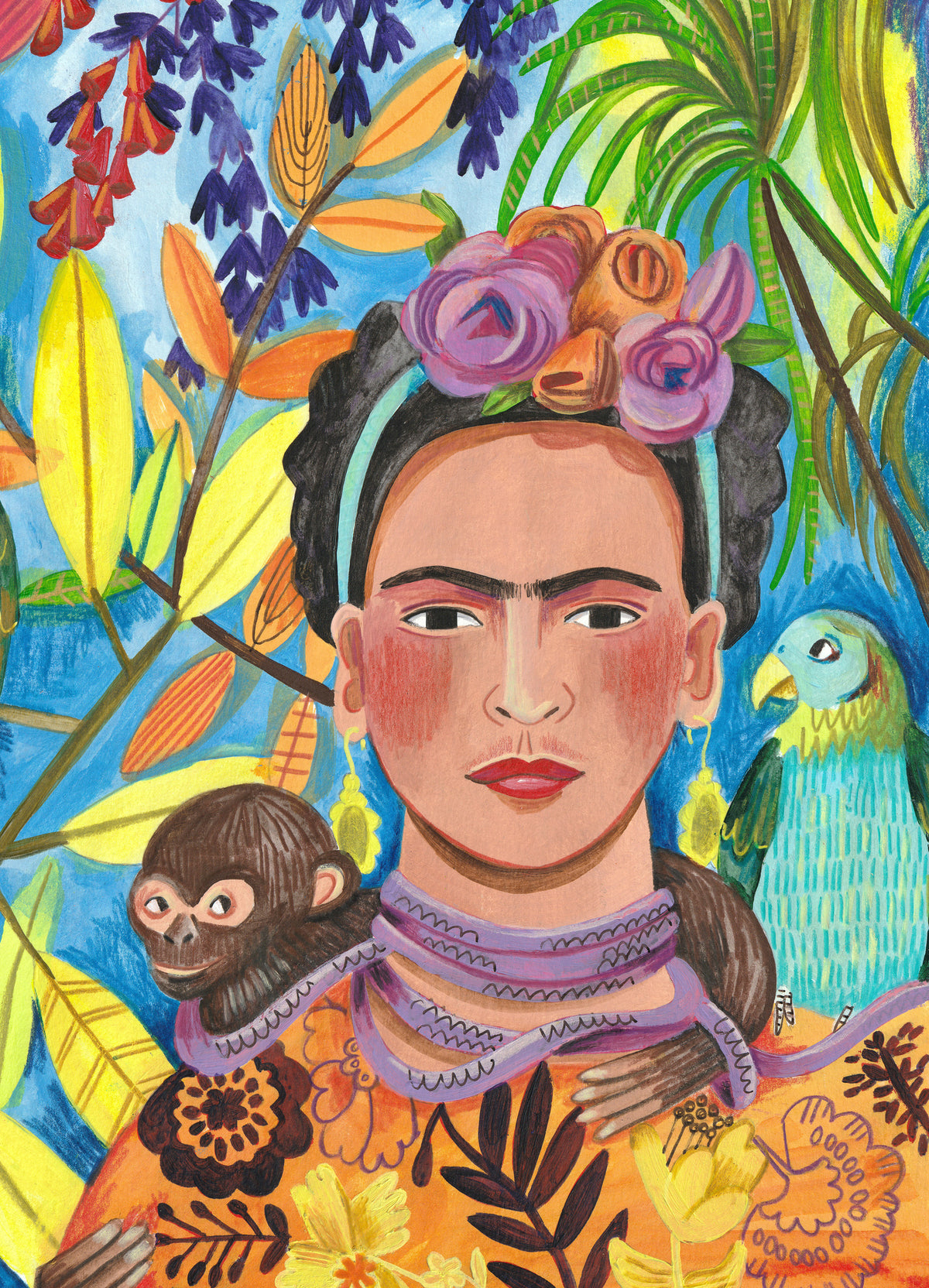 canvas-print-frida-and-her-parrots