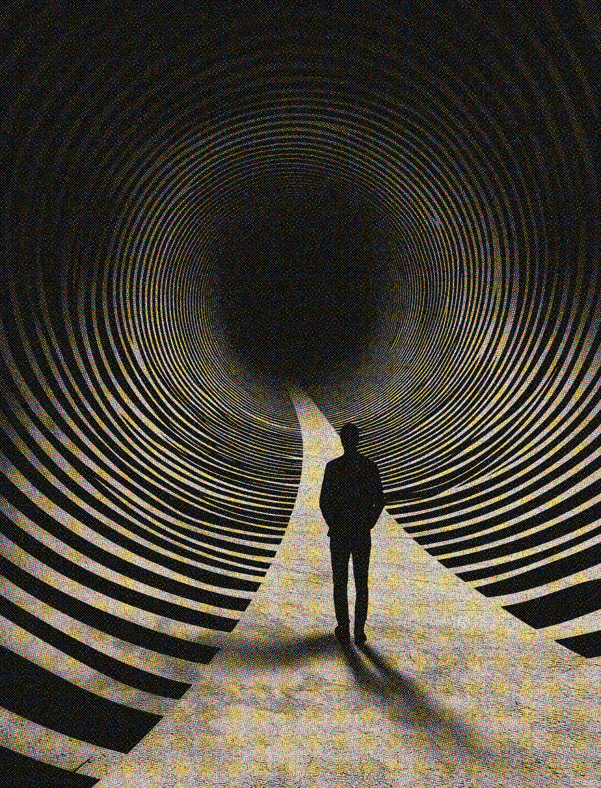 framedposter-print-opart-tunnel