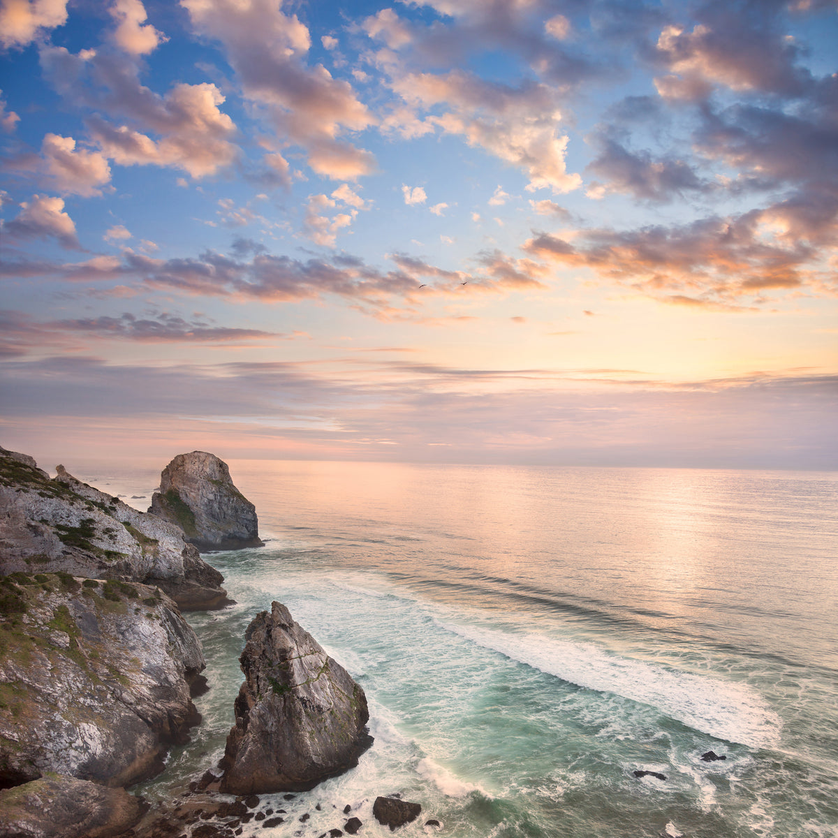 9-piece-aluminium-print-romantic-sunset-by-the-sea