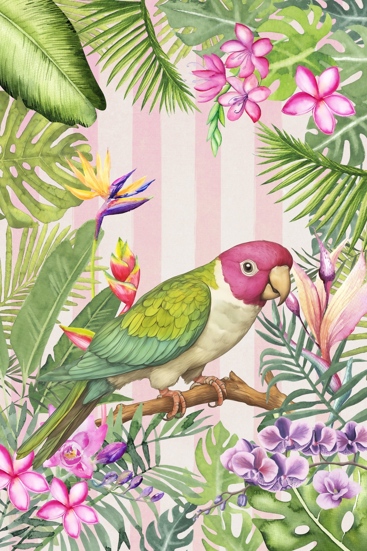 canvas-print-parakeet-flower-garden