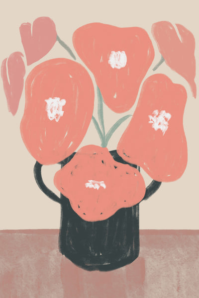 poster-print-pink-poppies-in-dark-jug
