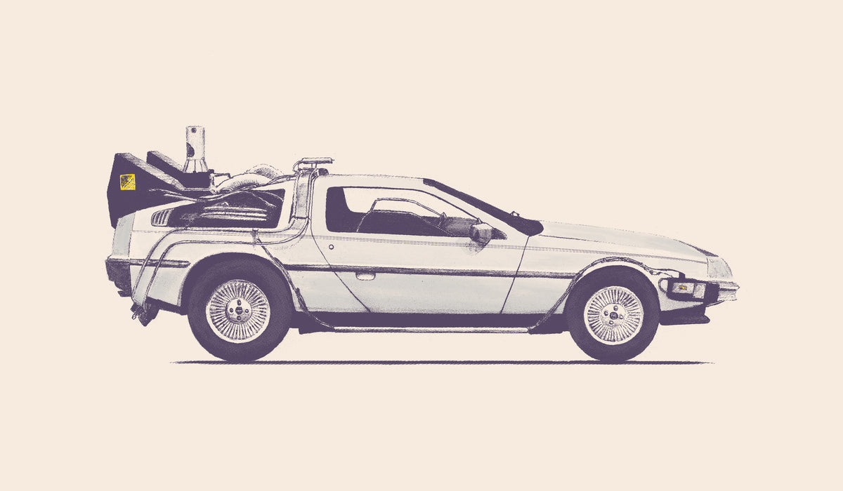 aluminium-print-delorean