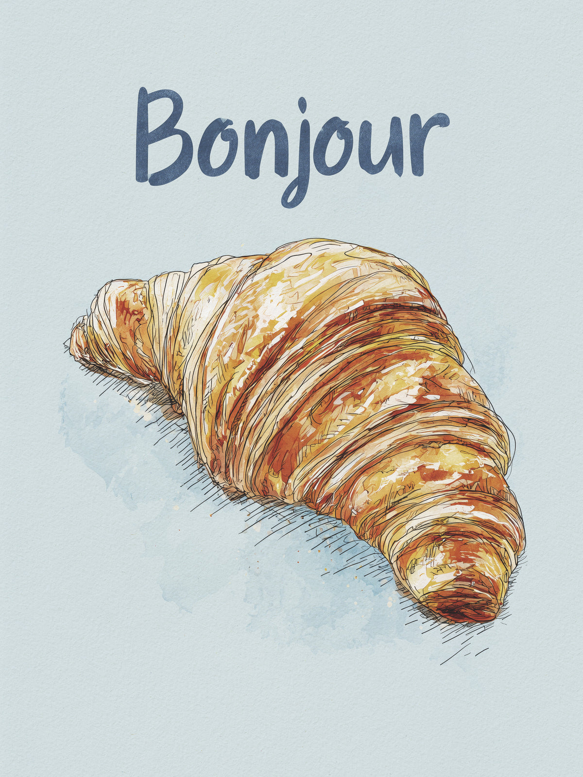 framedposter-print-bonjour-croissant