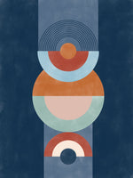 framedcanvas-print-concentric-circles-and-semi-circles-in-blue