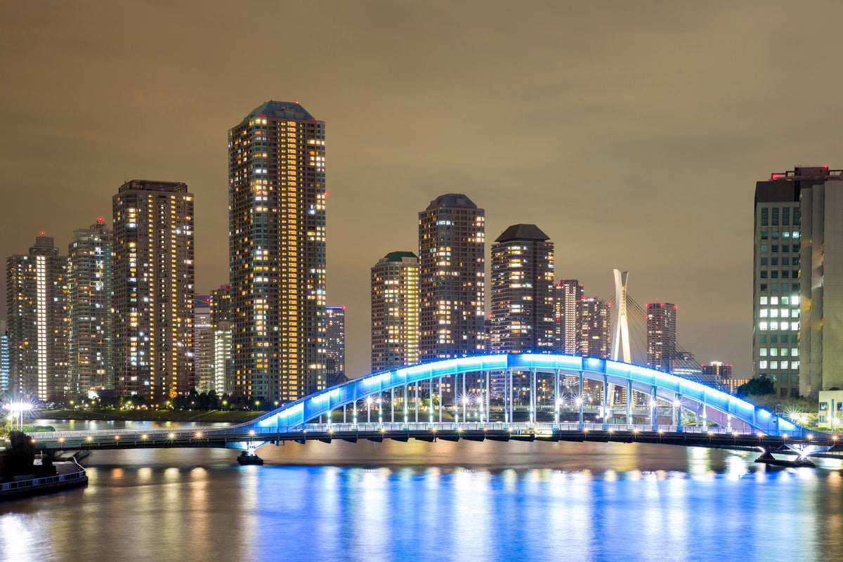 modern-3-piece-aluminium-print-skyline-tokyo-at-night
