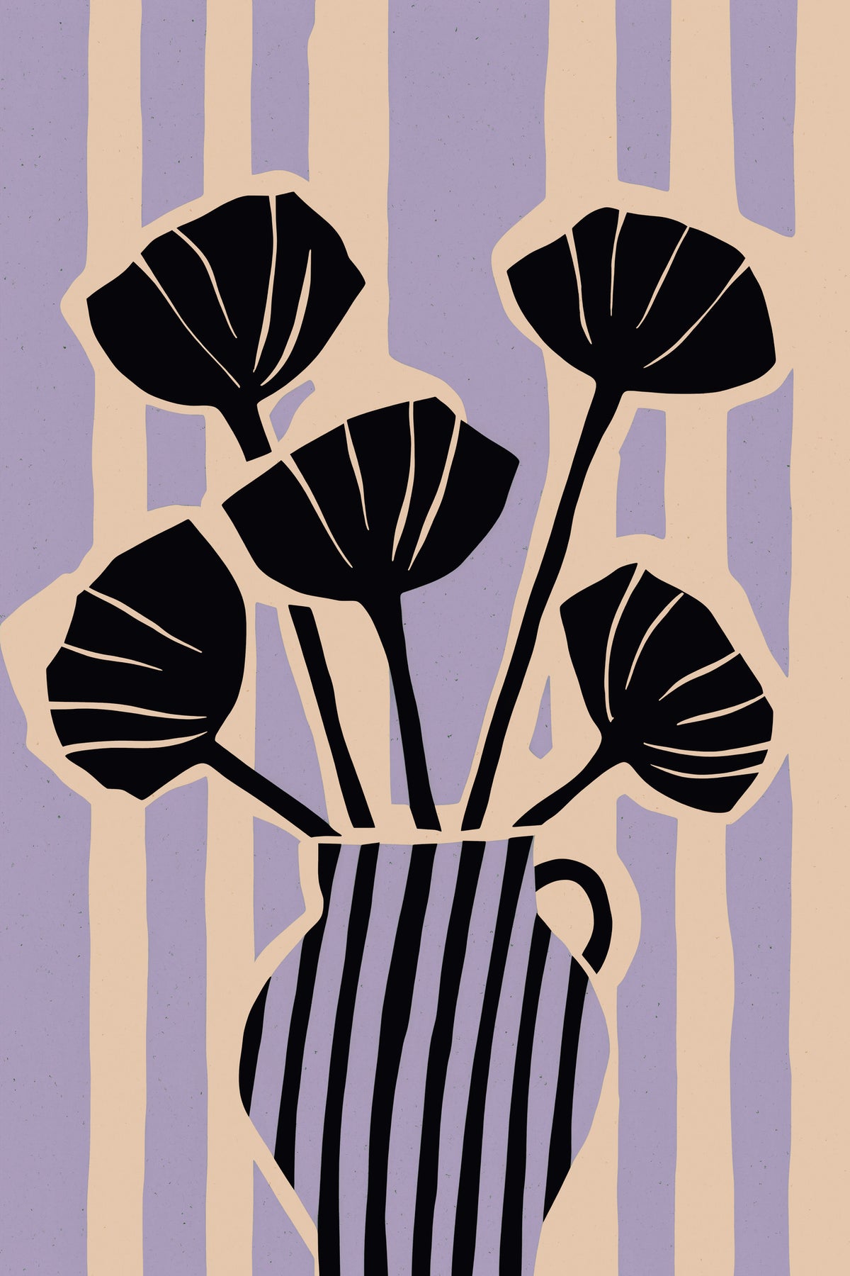 framedposter-print-striped-blossom-vase