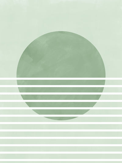 poster-print-green-horizon-lines