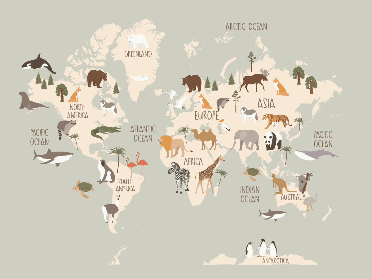 framedcanvas-print-wildlife-world-map