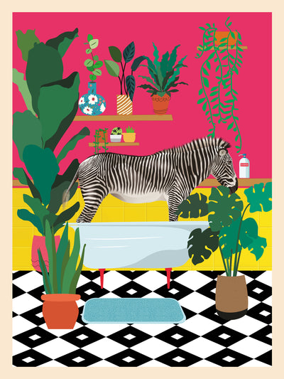 poster-print-zebra-bathtime