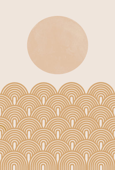 poster-print-golden-sun-waves