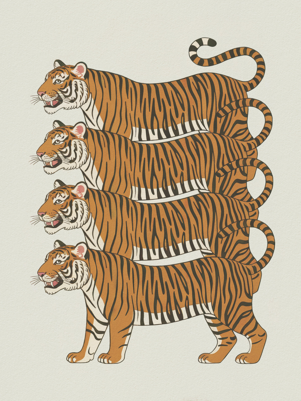 framedposter-print-four-tigers