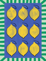 acrylic-print-vibrant-yellow-lemons-on-a-deep-blue