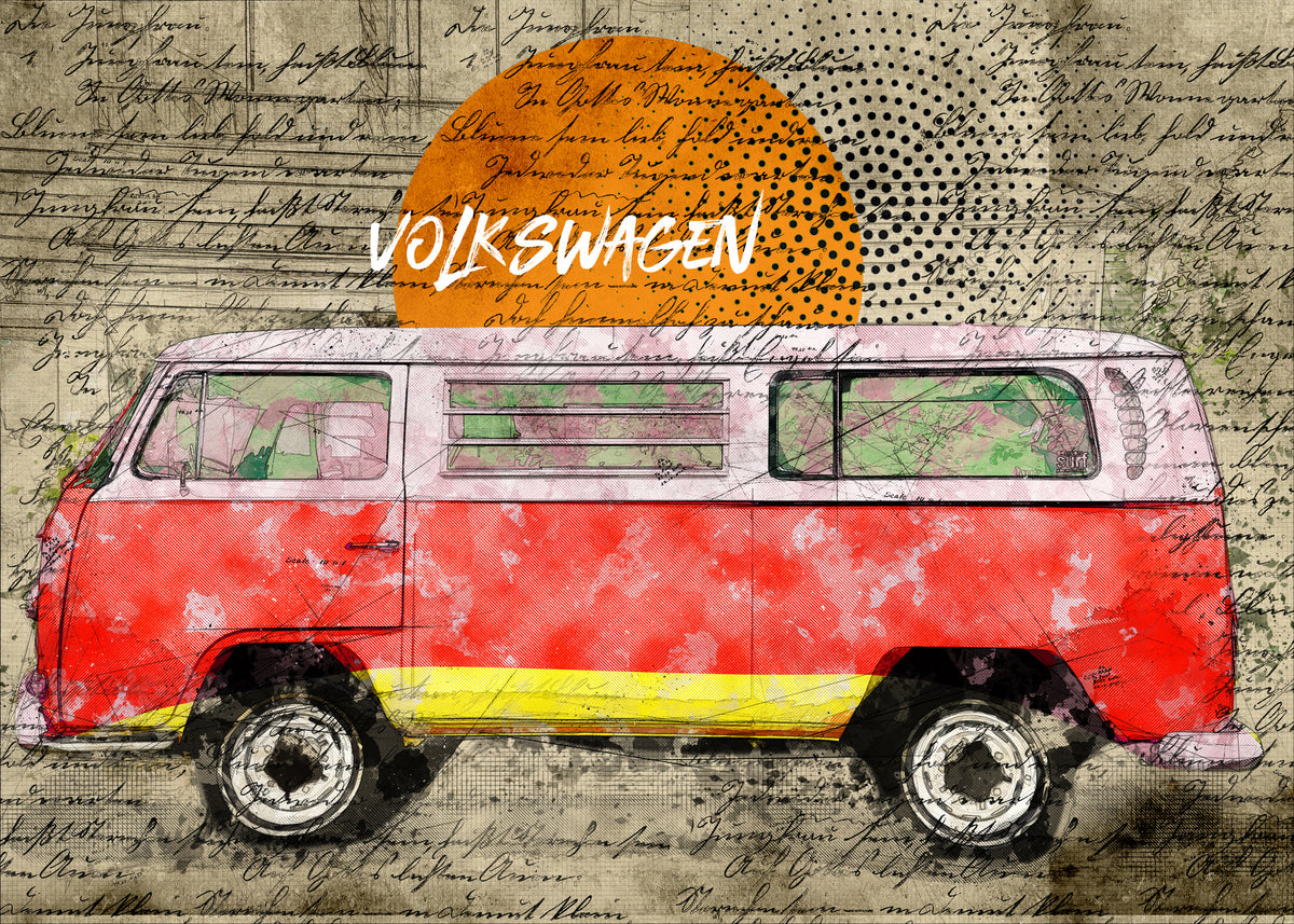 acrylic-print-volkswagen-vw-combi-red