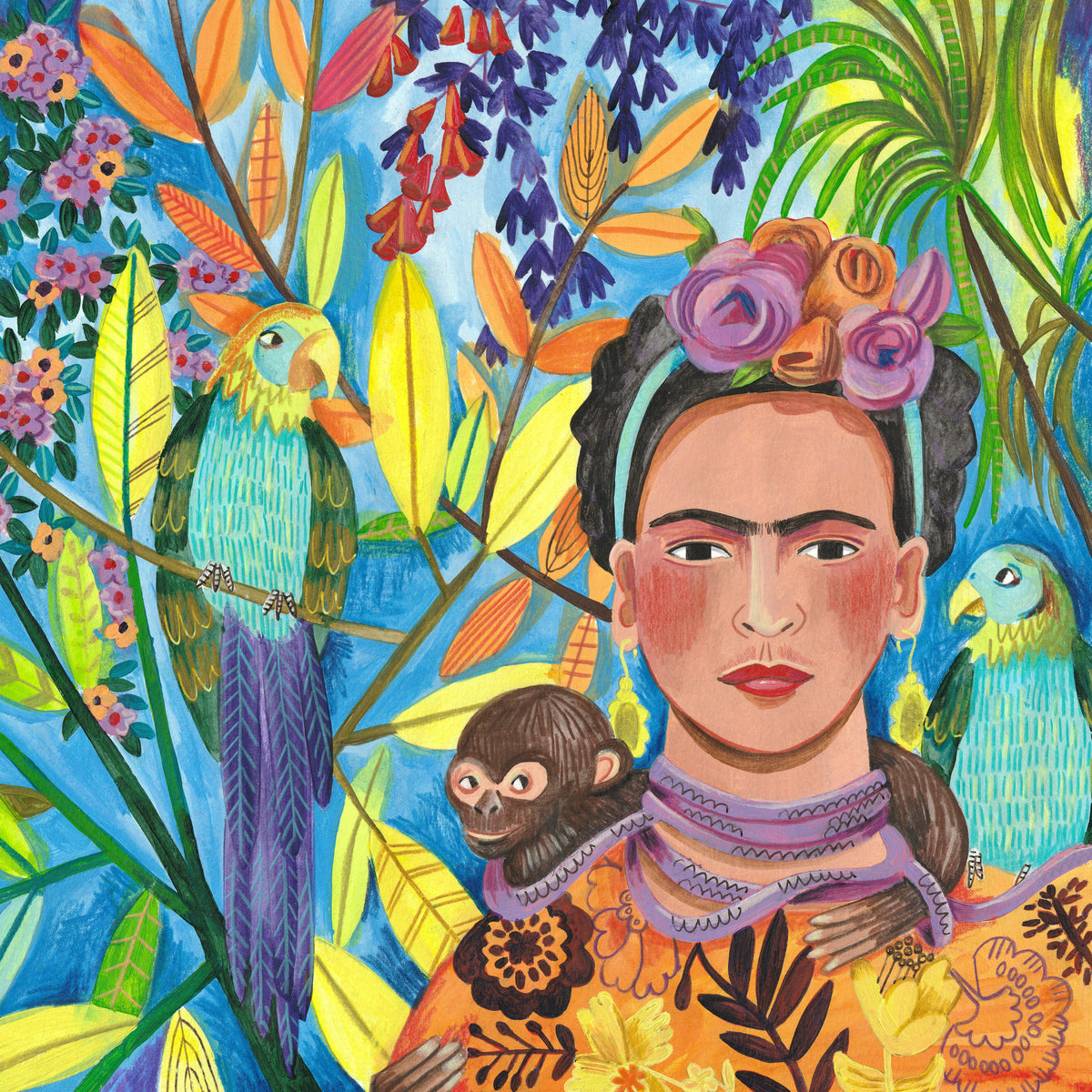 canvas-print-frida-and-her-parrots-2