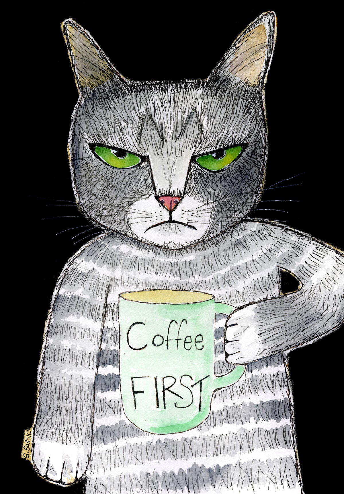 framedposter-print-coffee-cat