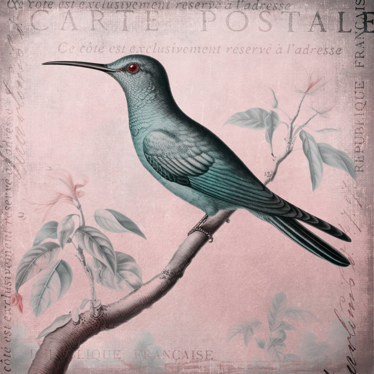 canvas-print-hummingbird-romance-pastel-pink-ii