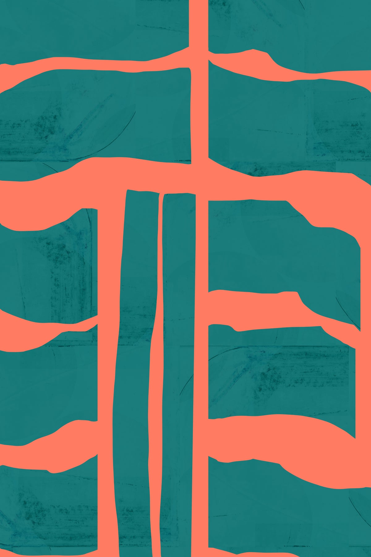 framedcanvas-print-turquoise-amp-coral-abstraction-1