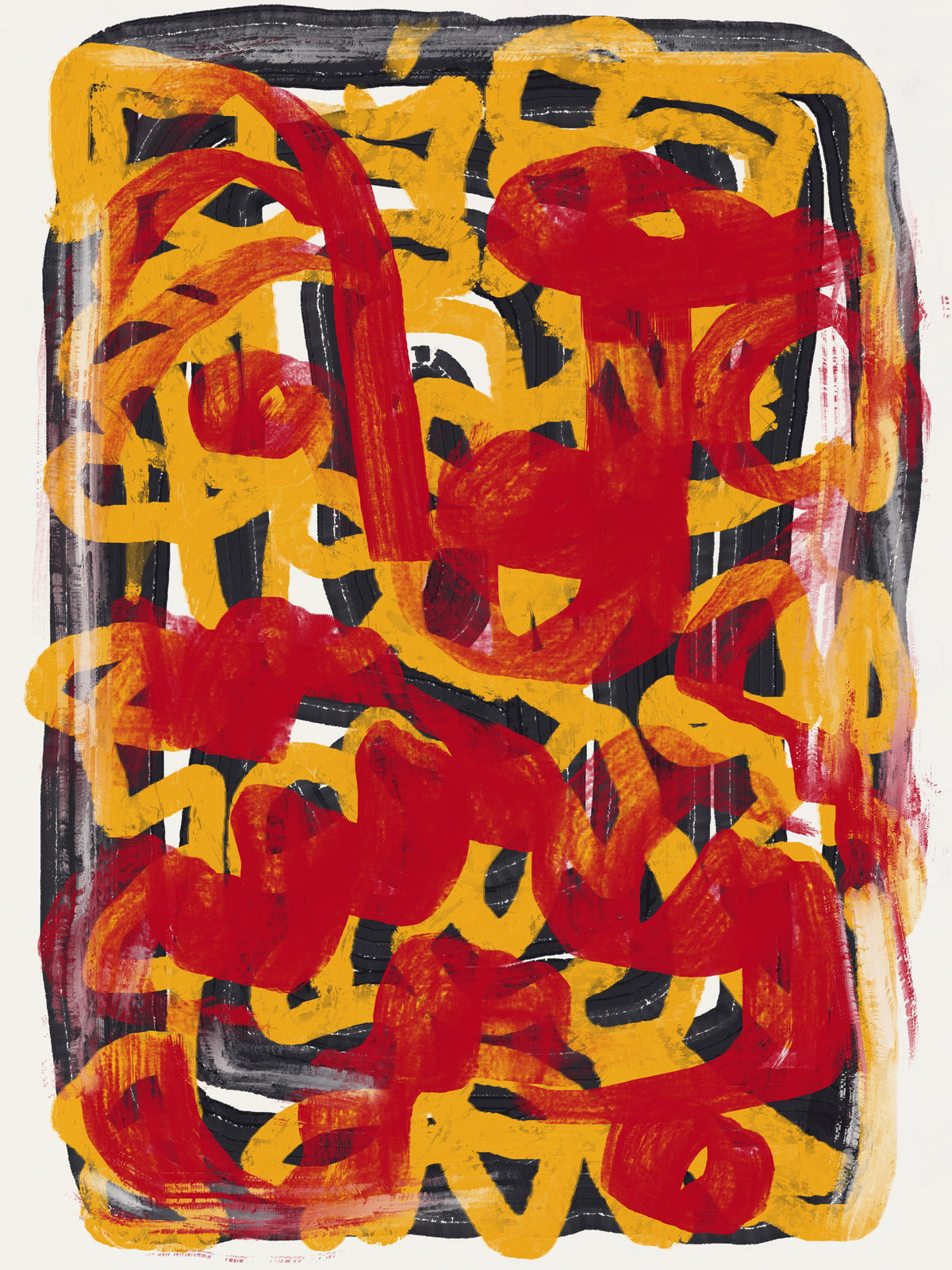 framedcanvas-print-yellow-dotted-lines-with-a-red-overlay