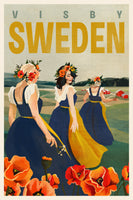 poster-print-visby-sweden-flower-girls