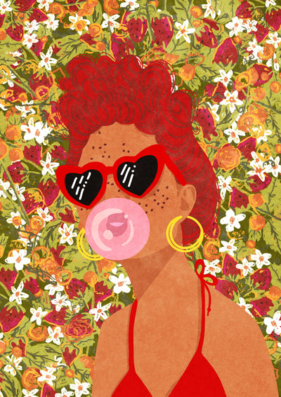 poster-print-strawbeery-lady