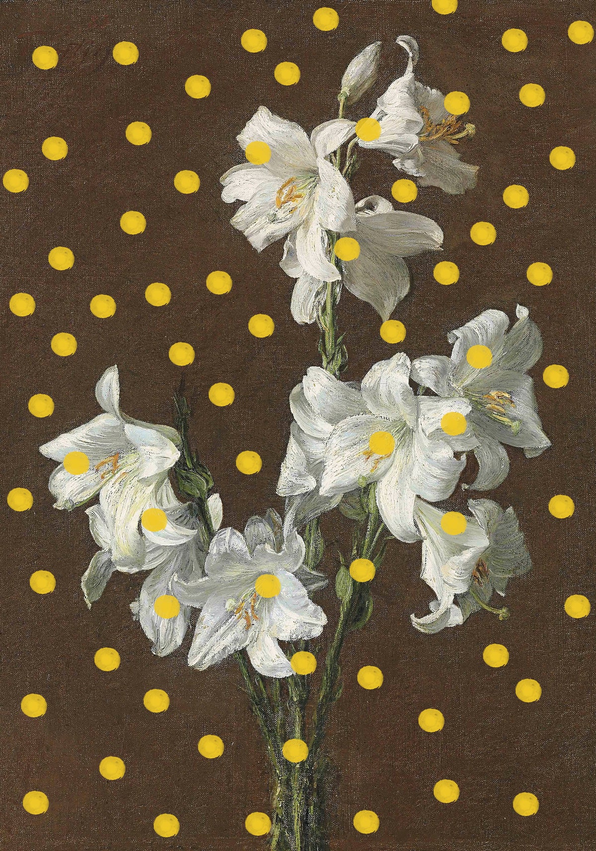 aluminium-print-lilies-and-dots