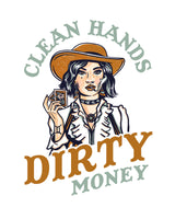 poster-print-clean-hands-dirty-money-poker-cowgirl