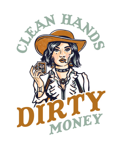 poster-print-clean-hands-dirty-money-poker-cowgirl