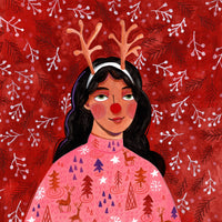 acrylic-print-modern-abstract-christmas-portrait-woman
