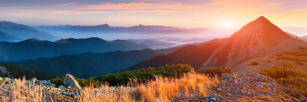panoramic-aluminium-print-sunset-in-the-alps-panorama