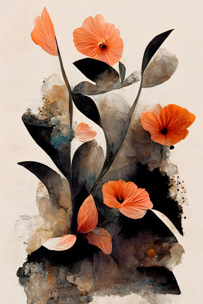 poster-print-coral-flowers-2