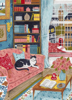 canvas-print-cat-on-sofa-in-london-pastel-colours