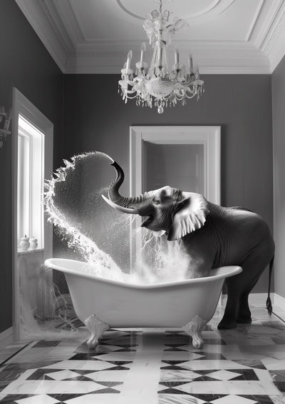 poster-print-joyful-elephant-bath-time