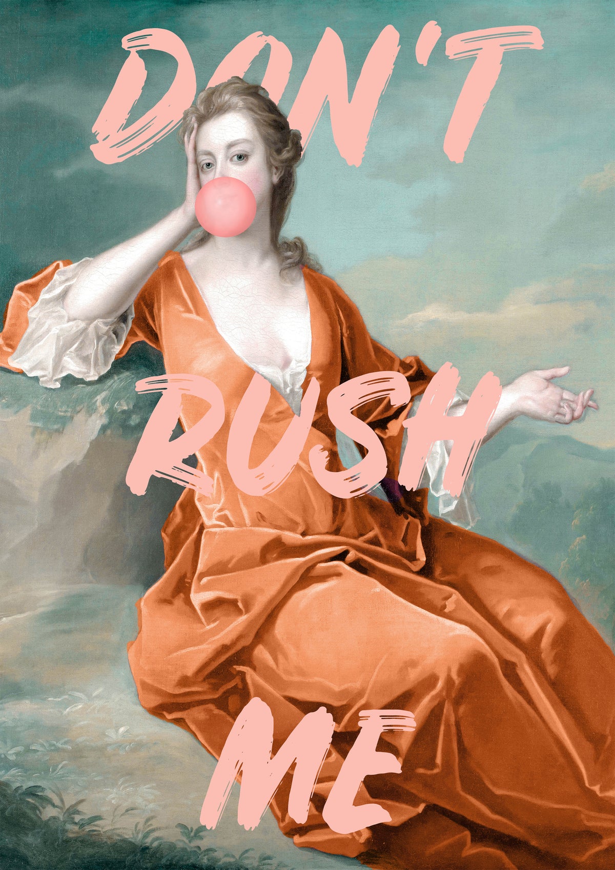 framedposter-print-dontrushmeorange