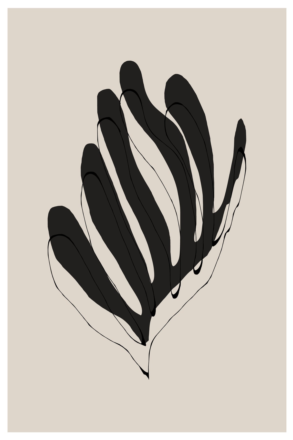 acrylic-print-abstract-leaf-lines
