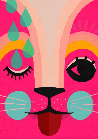 poster-print-vibrant-feline-dreams