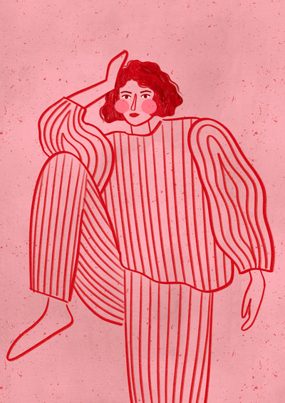 poster-print-the-woman-with-the-striped-pyjama