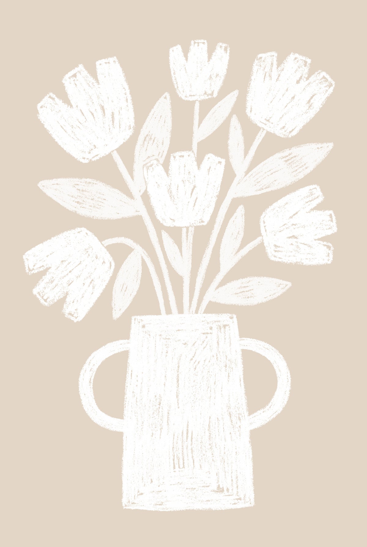 aluminium-print-white-tulips-in-vase