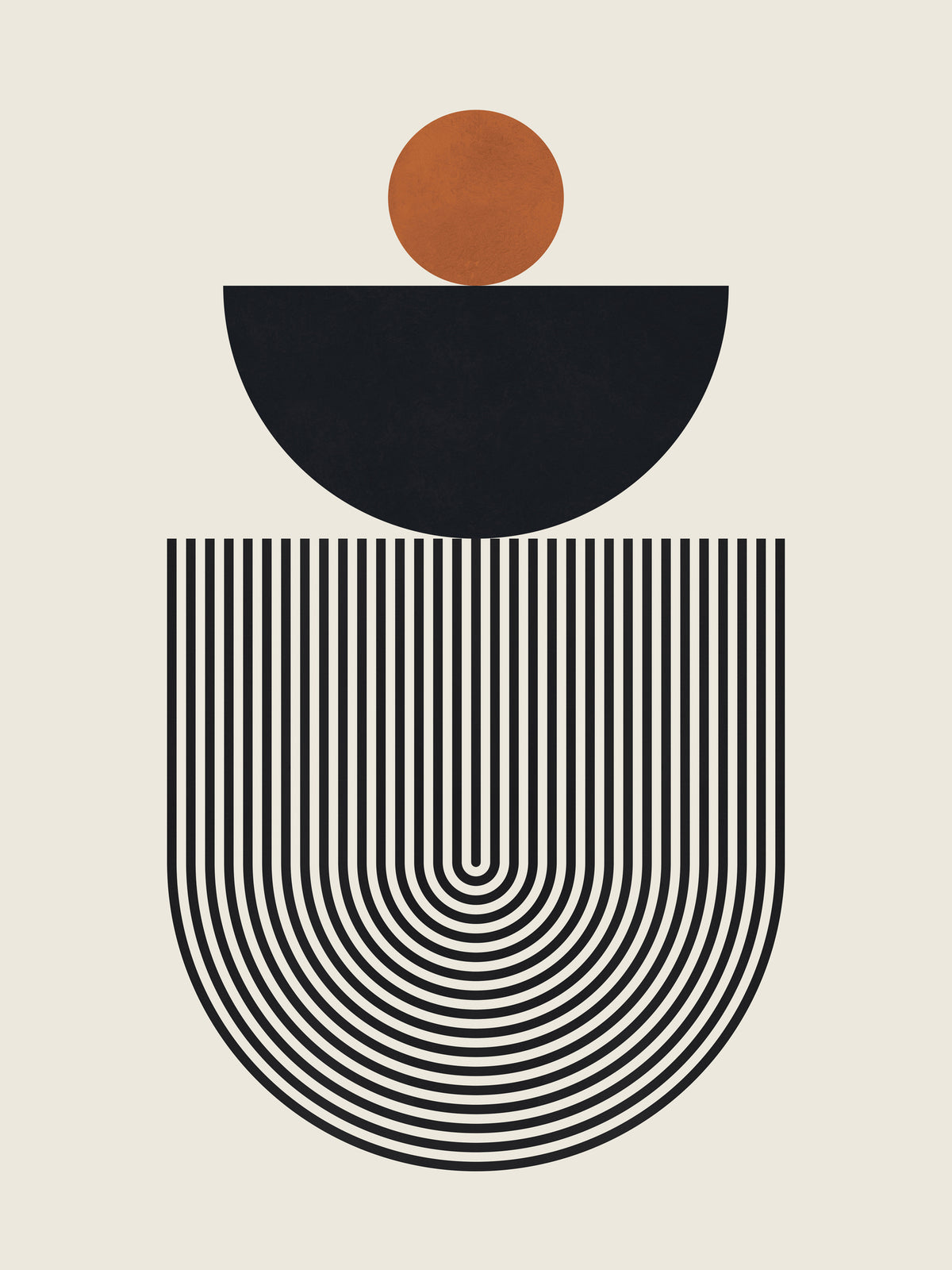 acrylic-print-geometric-shapes-with-a-black-semicircle