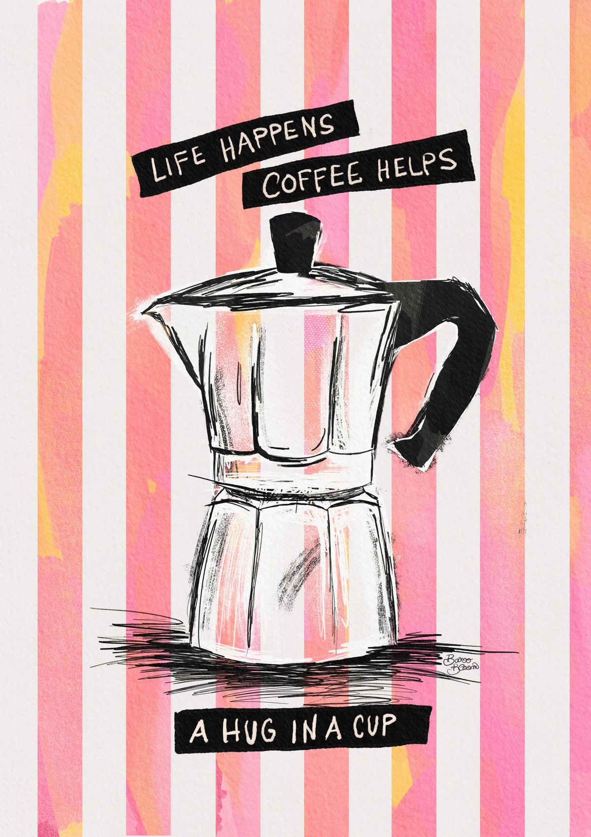 framedcanvas-print-mocca-coffee-on-stripes-hug-in-a-cup