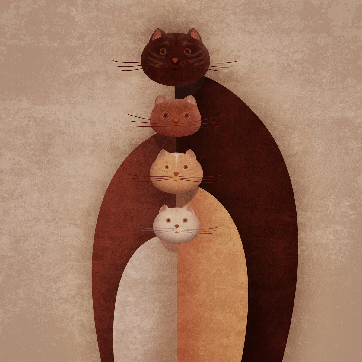 acrylic-print-cat-totem-stack