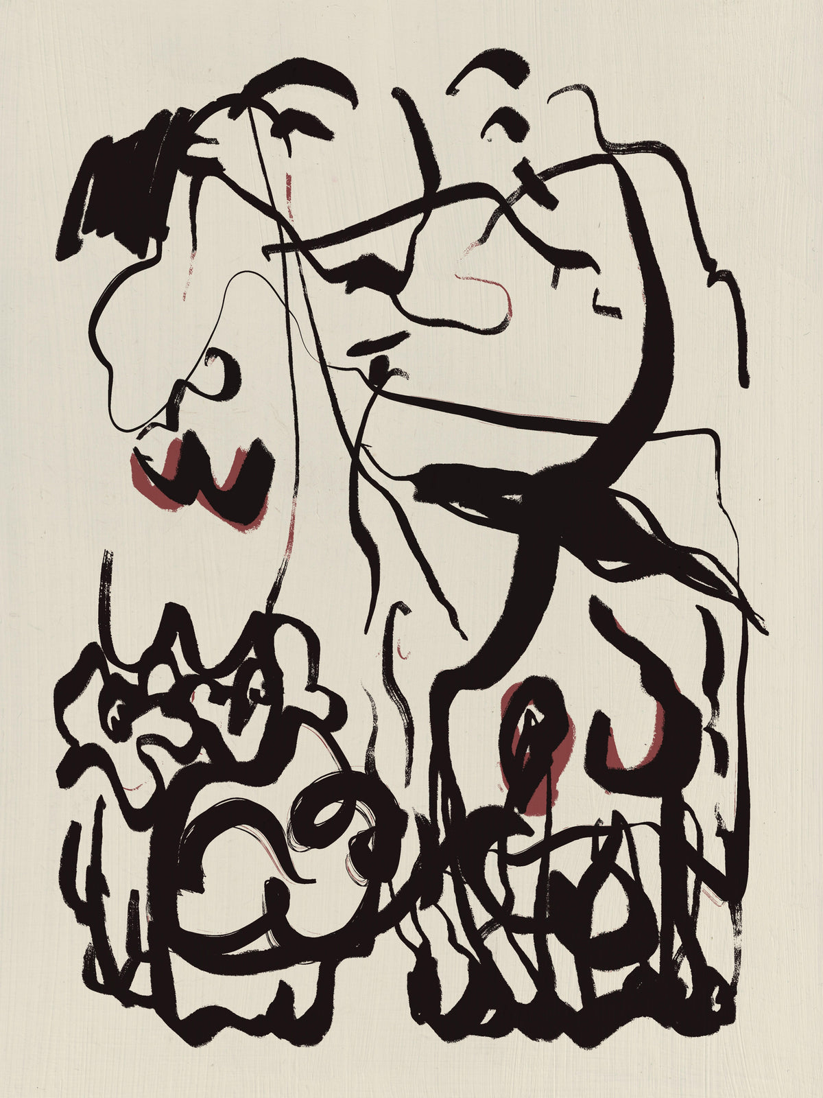 acrylic-print-black-lines-and-subtle-red-accents