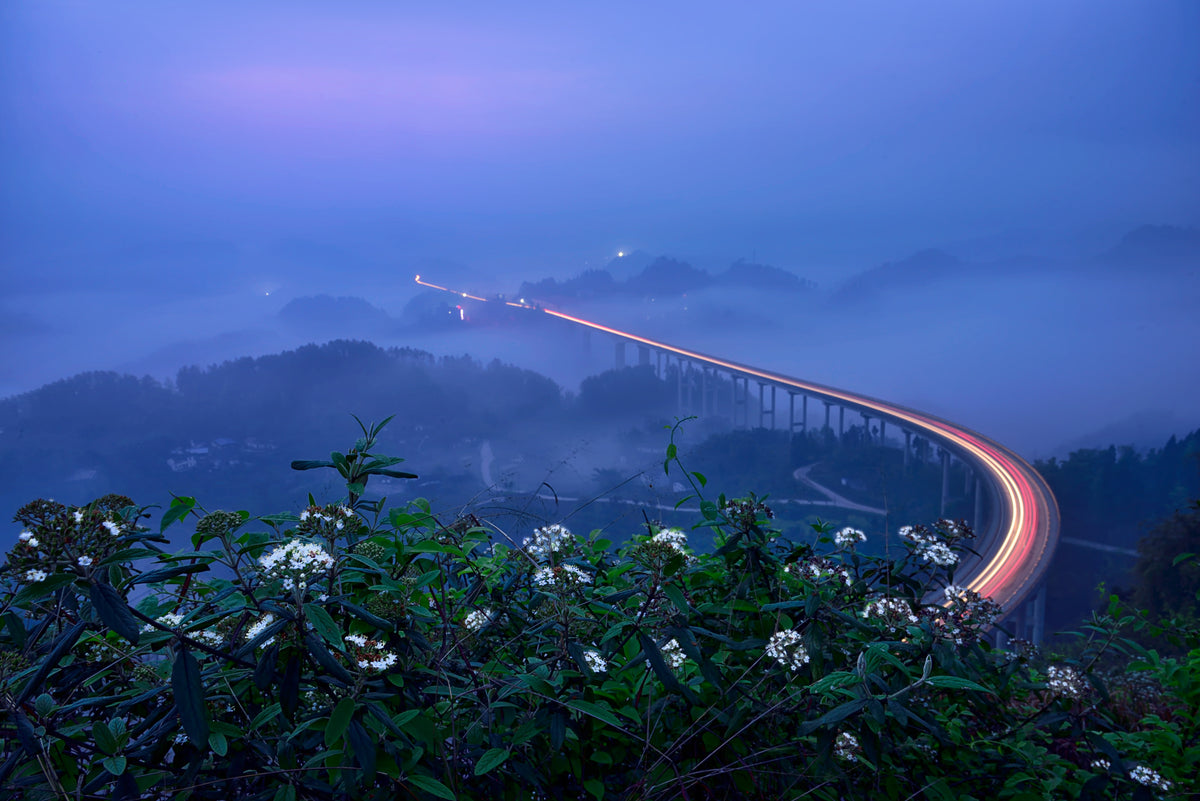 3-piece-acrylic-print-bridge-in-blue-hour