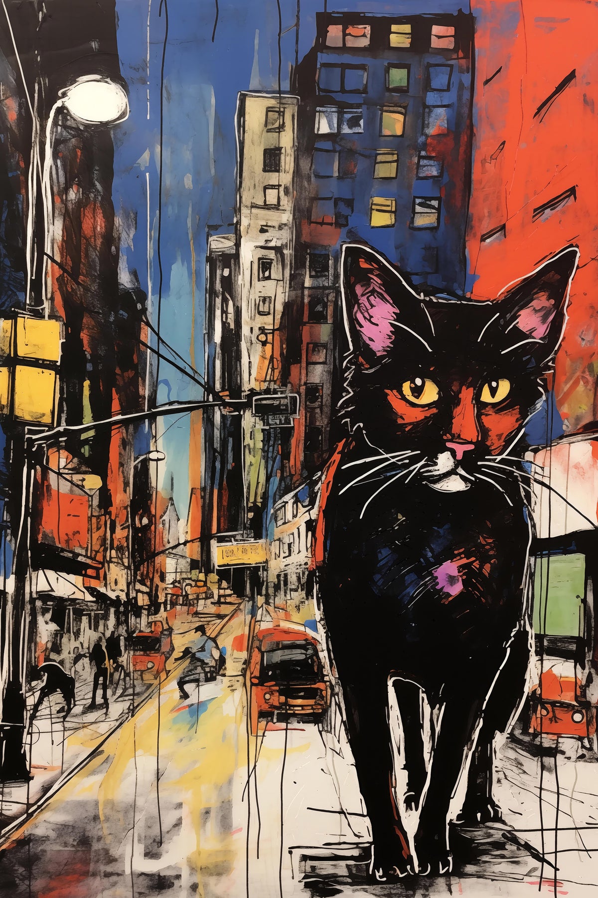 acrylic-print-down-town-cat