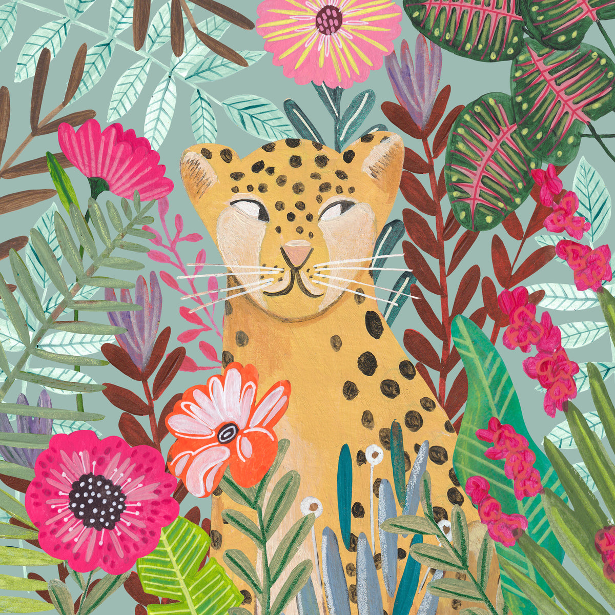 acrylic-print-leopard-in-floral-jungle