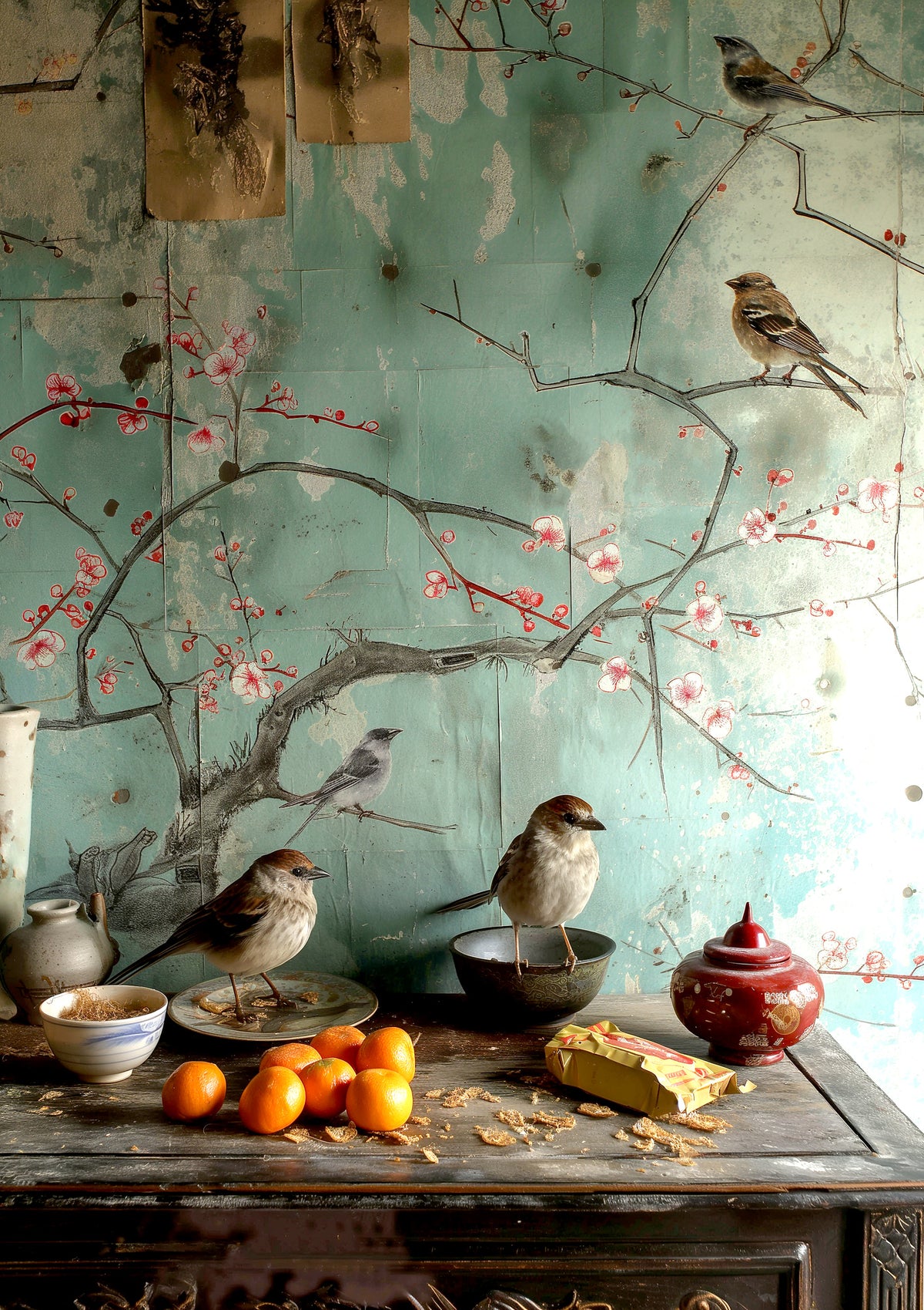 framedposter-print-blossoms-and-birds