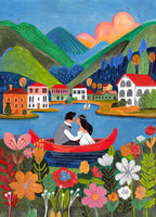 poster-print-just-married-couple-in-a-boat-2