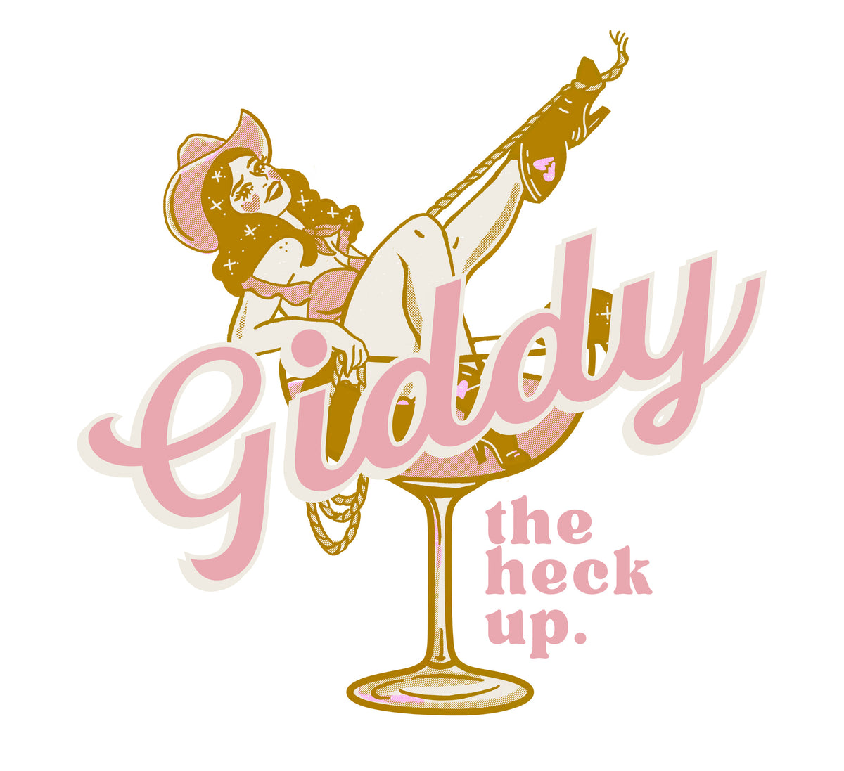 acrylic-print-giddy-the-heck-up-retro-western-rodeo-cowgirl