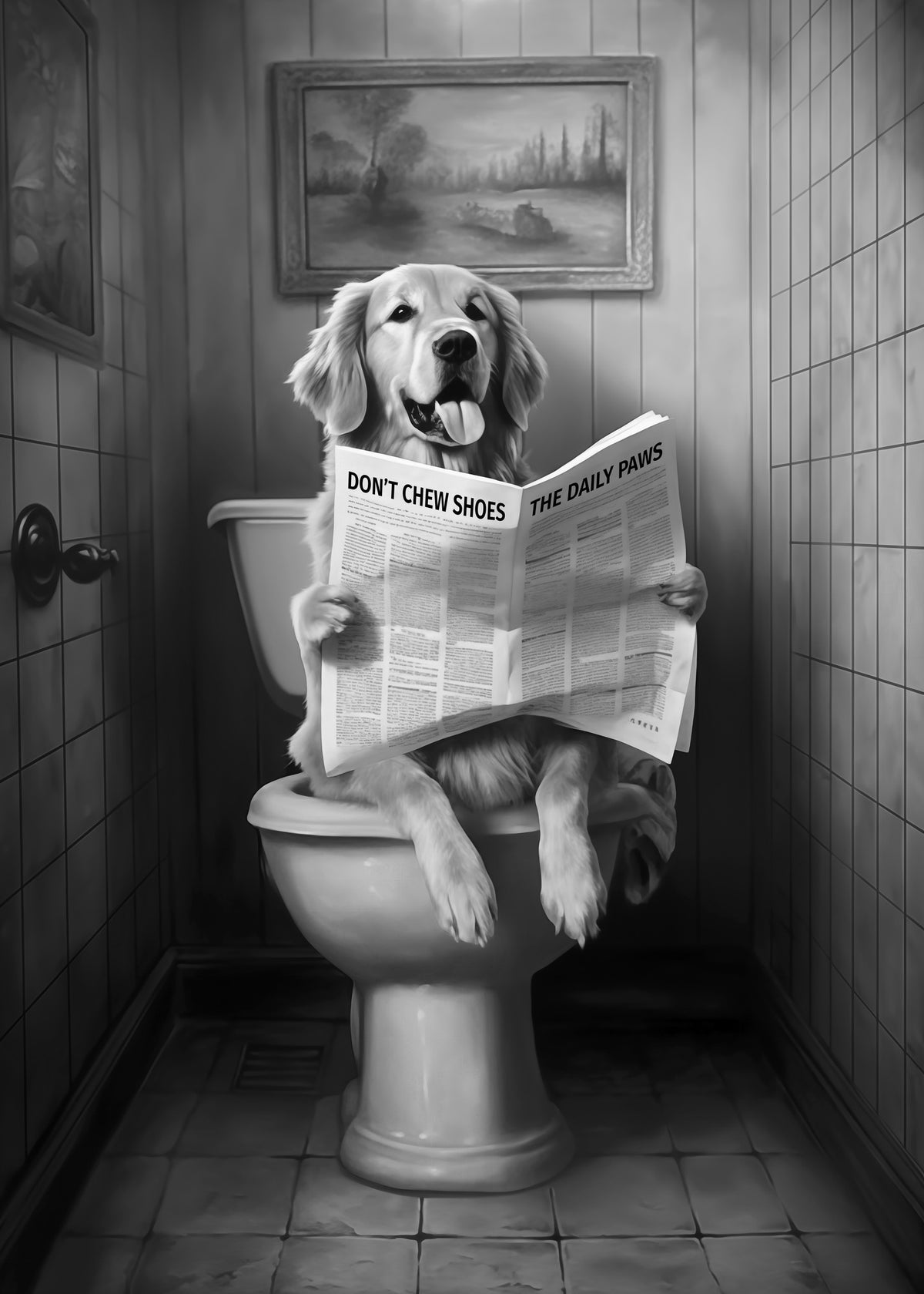 framedposter-print-dog-in-the-toilet