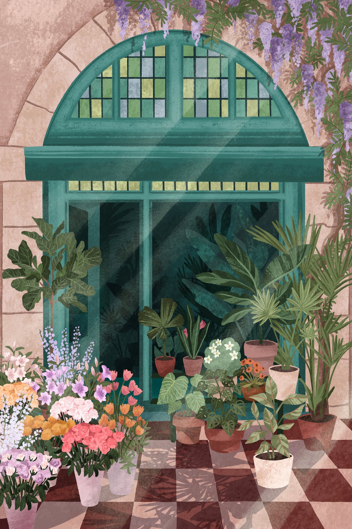 aluminium-print-french-flowershop